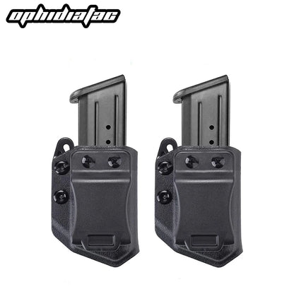 OPHIDIAN 9mm/.40 Double Row Magazine Pouch IWB/OWB for Gk CZ S&W H&K SIG P365 Pistol MAg Magazine Box Airgun Hunting Equipmen