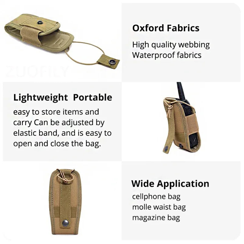 Field Training Molle Radio Walkie Talkie Pouch 1000D Outdoor Portable Radio Interphone Holster Carry Bag Hunting Camping Pocket