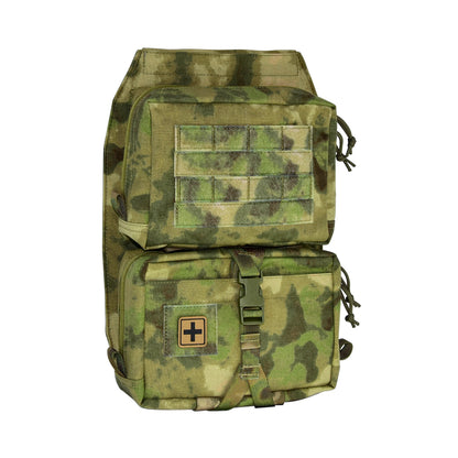 QX Tactical Vest Backboard Bag Detachable MOLLE Zip-On Panel Utility Pouch for Plate Carrier Airsoft