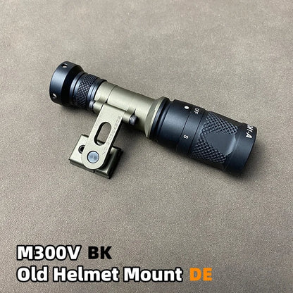 SOTAC Tactical SS MAX Helmet Light Mount with M300V M300B SF Flashlight for Helmet Rail