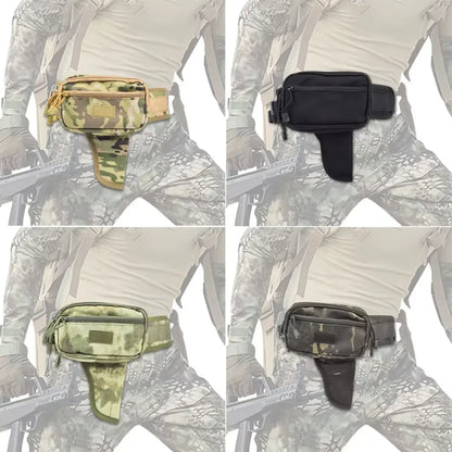 Tactical Waist Bag with Concealed Handgun Holsters for Glock 17 19 23 & 9mm 1911 Pistols, EDC Utility Belt Pouch for CS, Hunting
