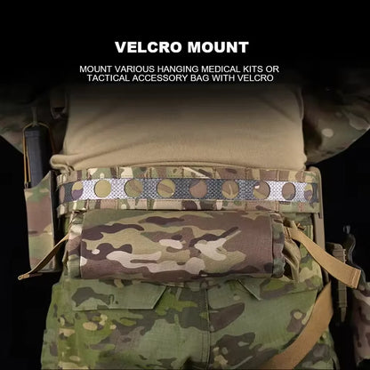 Tactcal Battle 2 Layers Waistbelt Ferro Bison Belt Quick Detach Metal Clasp MOLLE Hunting Combat Waistband Airsoft Gear