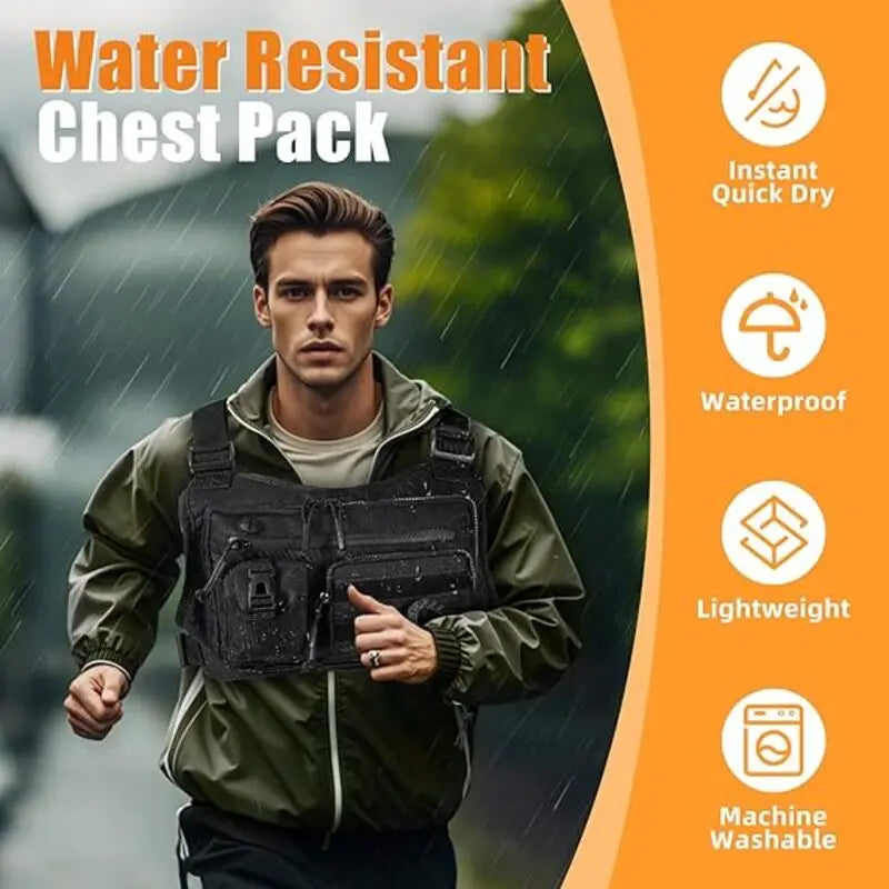 Outdoor Tactical Vest Bag Multi-Functional Waterproof Wear-resistant Backpack Sports Travel Camping Tactical Chest Bag For Men