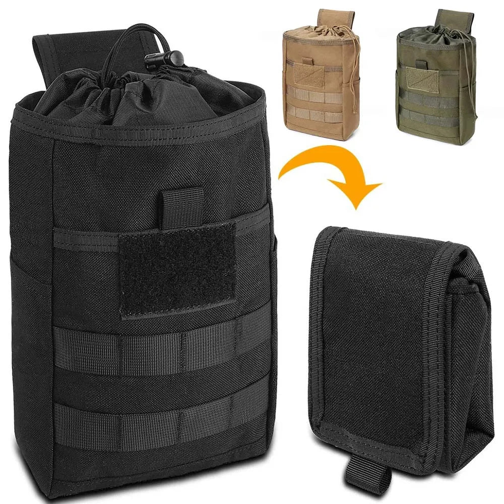 Foldable Molle Dump Drop Pouch Recycle Waist Pack Bags Outdoor Sport Hunting Utility EDC Tool Accessory Folding Recovery Bag