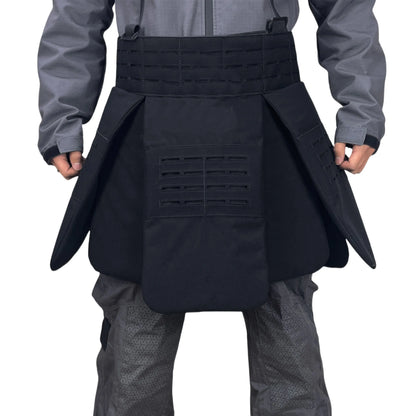 Laser‑Cut MOLLE Level IIIA Soft PE Tactical Protective Skirt Quick Release Adjustable Outdoor Hunting Waist Hip Protective Gear
