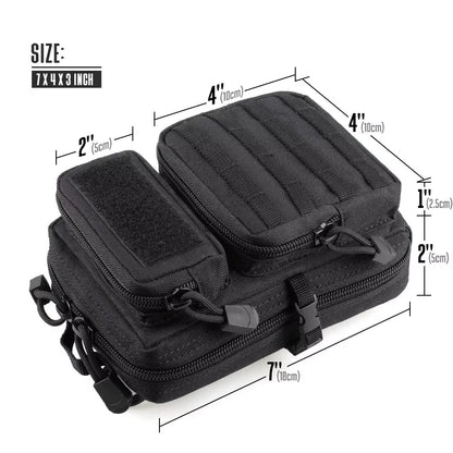 Mini Molle Utility Pouch, EDC Small Tool Pouch for Outdoor Hiking Camping, Phone & Gear Storage Bag
