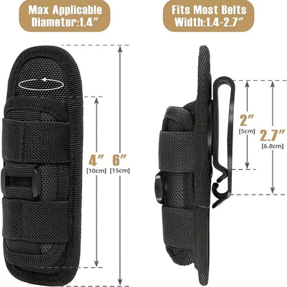 Tactical Flashlight Pouch 360 Degree Rotary Flashlight Holder Durable Hunting Lighting Accessory Camping Survival Kits