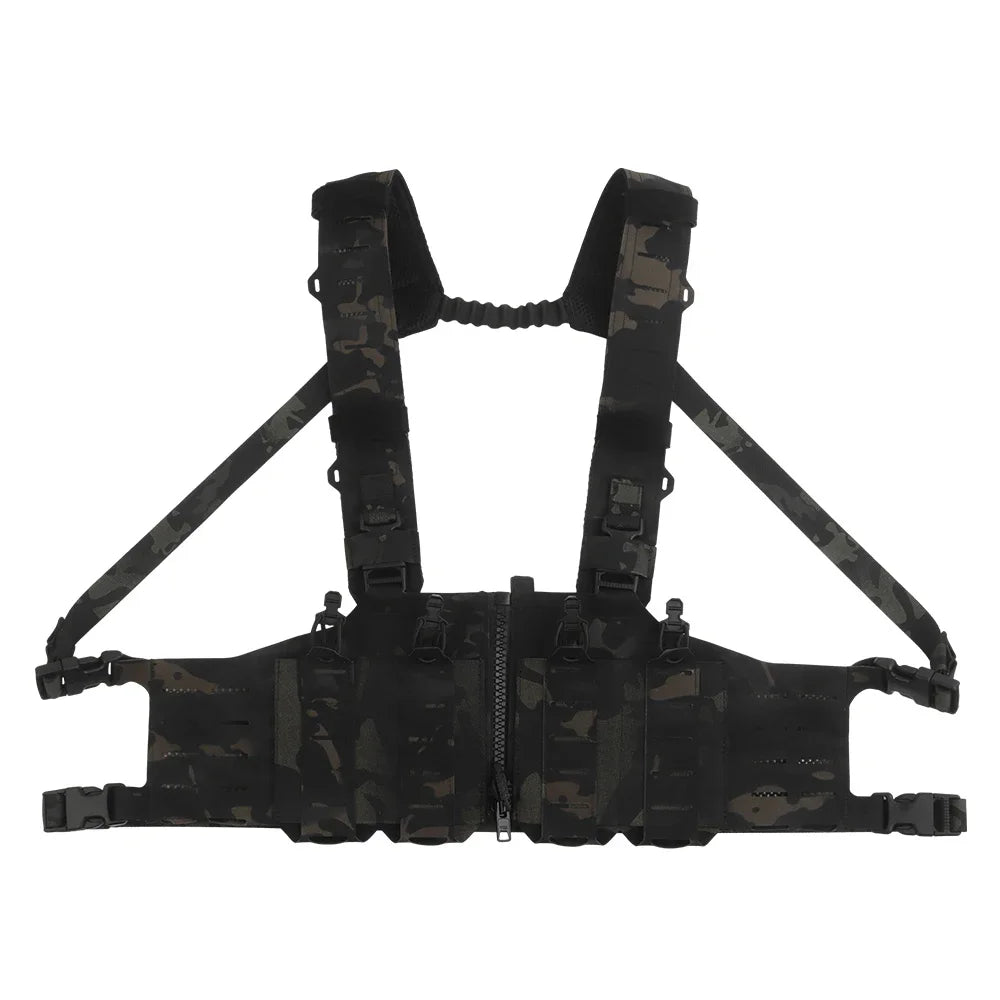 Tactical Chest Rig Zipper Connection Molle System Hunting Vest With M4 AR Magazine Pouch SF Chest Rig Vest Equipment