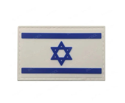 Israel Flag Embroidered Patches PVC Rubber Israeli Sticker Appliqued For Clothing