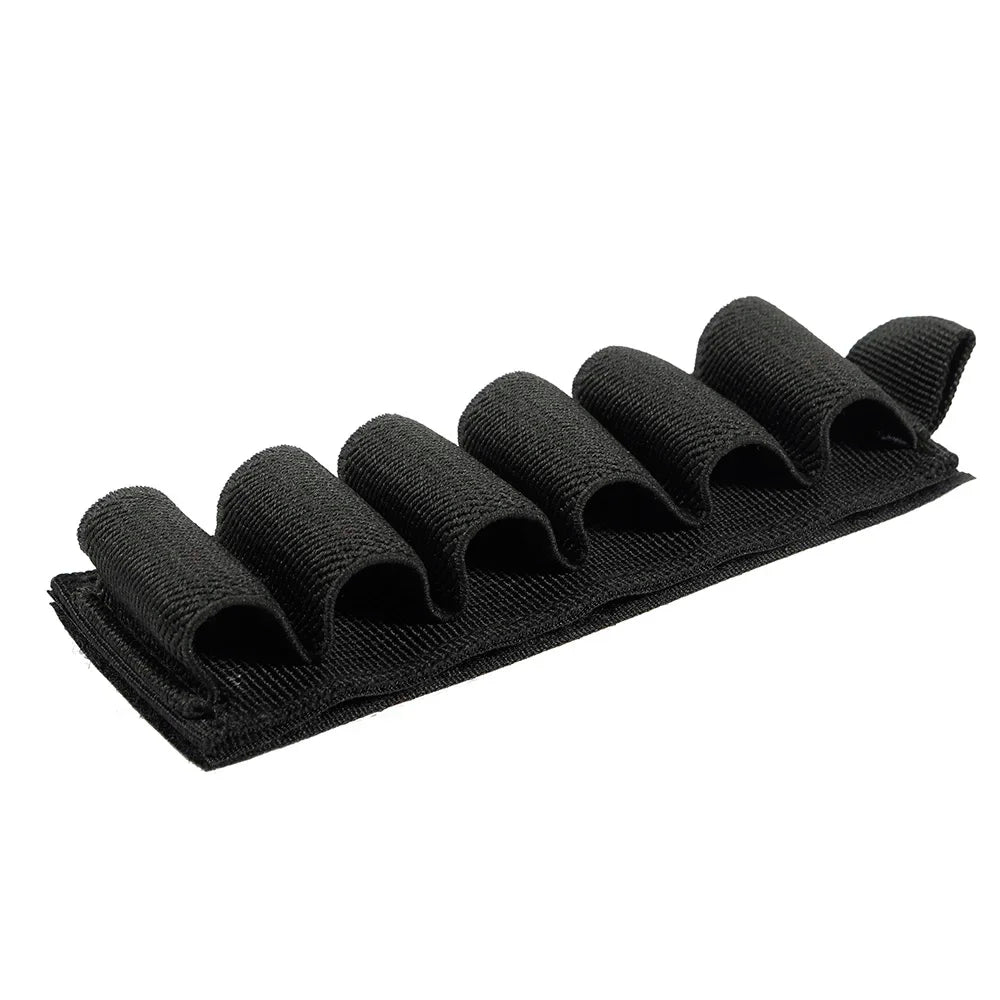 6 Round Shotgun Buttstock Shell Holder 12GA Gun Ammo Pouch Rifle Stock Shotshell Bullet Case Hunting Accessories Bag