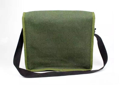 Canvas Shoulder Bag for Folding Stool,Canvas Crossbody Bag with MOLLE System,Water Bottle Pocket Outdoor Storage Sling Bag