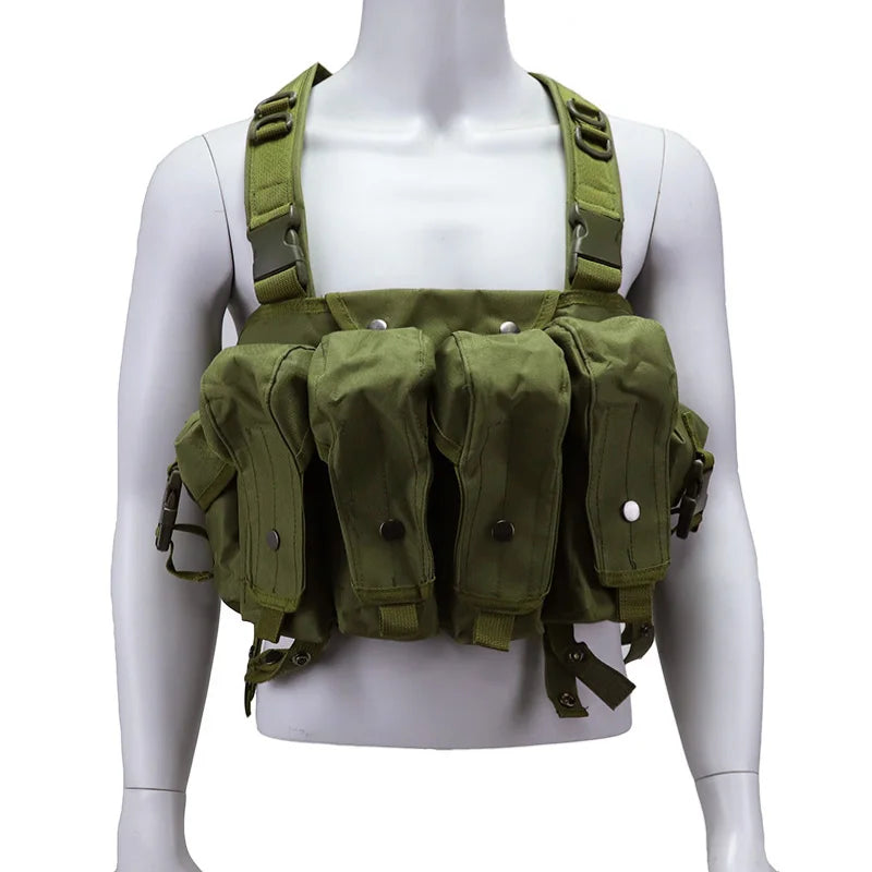 Men's Tactical Vest AK 600D Outdoor Hunting Gear Lightweight Protective Hunting Vest with Equipment Pouches for Men