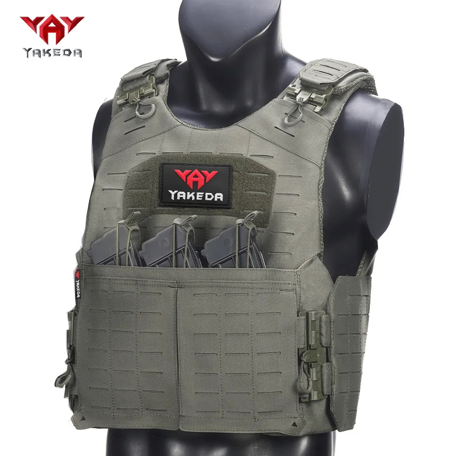 YAKEDA oversized hidden triple equipment bag hunting vest laser cutting technology tear resistant and wear-resistant material