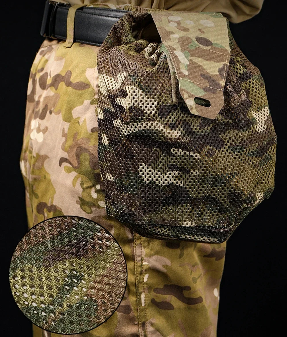 Tactical Belt Hanging Bagging MOLLE Dump Bag Hunting Gear Lightweight Fabric Adjustable Close Hunting Storage Bag