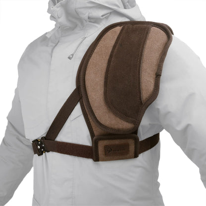 Canvas Shoulder Field Shield Leather Archery Half Chest Protector Guard Shirt Pad Protector Sport Shoulder Pads