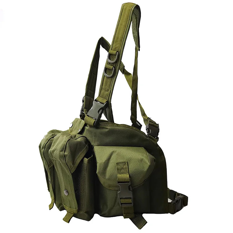 Men's Tactical Vest AK 600D Outdoor Hunting Gear Lightweight Protective Hunting Vest with Equipment Pouches for Men