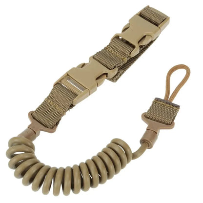 3PCS Tactical Anti-lost Elastic Lanyard Rope Spring Safety Strap Rope For Key Ring Chain Flashlight Hunting Accessories