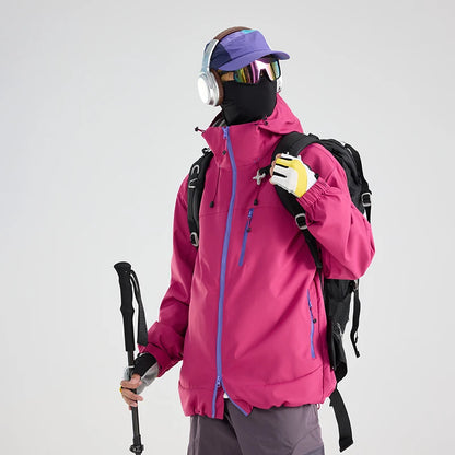 CHRLCK Men Women Hiking 3-in-1 Jackets Waterproof New Windproof Windbreaker Camping Climbing Trekking Outdoor Jacket Unisex