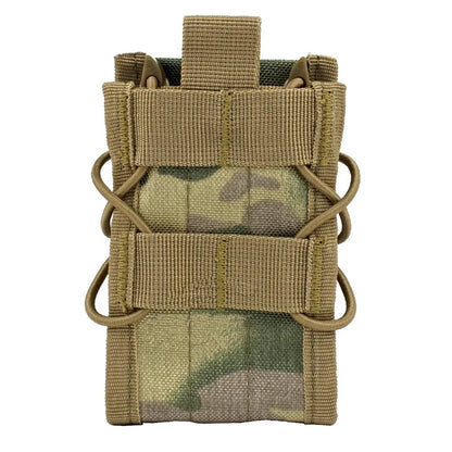 Tactical MOLLE Airsoft Airgun Double Mag Pouch for AR15/M4/16 5.56 Rifle&Pistol, Hunting Vest Accessory, Durable Magazine Holder