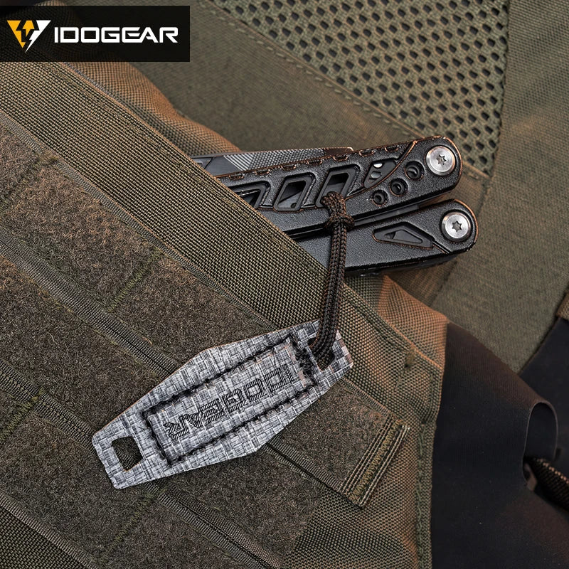 IDOGEAR Tactical Zipper Pull Cord Extension Zip Fixer Hook Handle Replacement Pulls Tab for Vest Backpack 3964