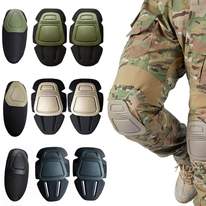 Tactical Knee Elbow Pads Set Outdoor Camouflage Combat Gear Hunting Suit Protection Quick-insert Soft Cushion Military Guard