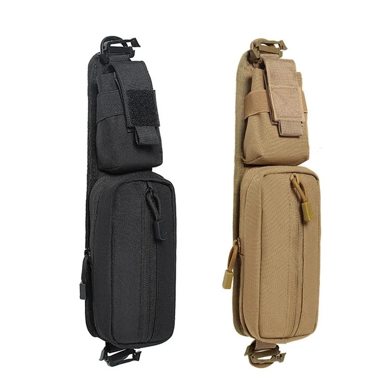 Backpack Shoulder Strap Pouch MOLLE EDC Organizer Bag for Flashlight Keys Small Tools Hiking Camping Travel