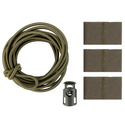 Tactical Flag Bungee Elastic Fastener Strap Shock Cord Retention Molle Webbing Loop Cord Lock Secure Attachment Hunting Gear