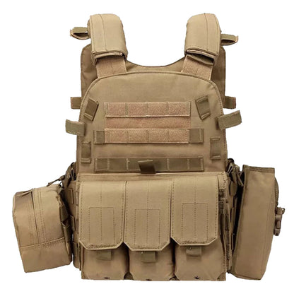 Nylon Tactical Vest Body Armor Hunting Camouflage Plate Carrier Vest Combat MOLLE Army Vest Outdoor Camping Equipment