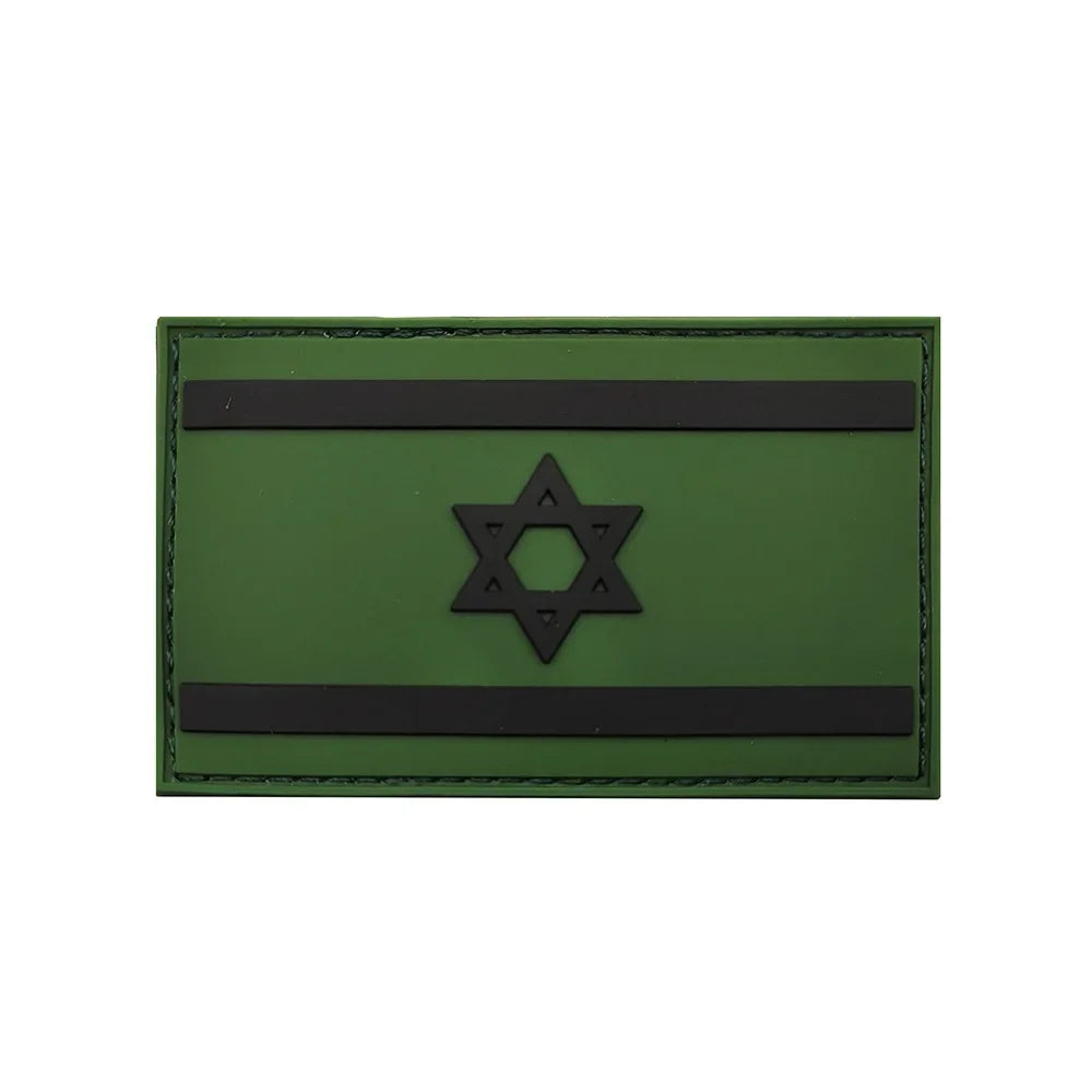 Israel Flag Embroidered Patches PVC Rubber Israeli Sticker Appliqued For Clothing