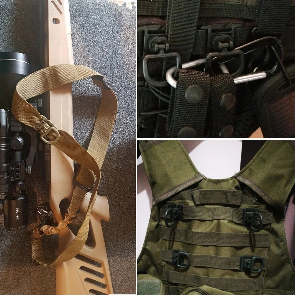 4Pcs 360 Rotating D-Ring Clip MOLLE Webbing Backpack D-Ring Grimloc Lock Tactical Bag Accessories