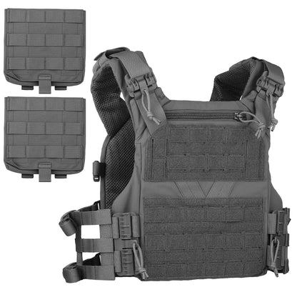 K Series Full-Size Hunting Vest Plate Carrier MOLLE Quick Release Adjustable Cummerbund Shooting Airsoft Training Tactical Vest