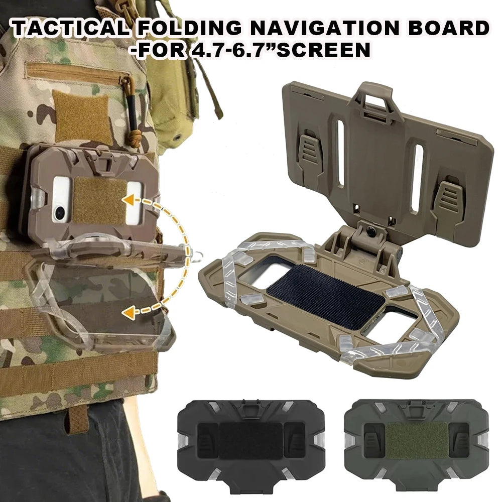 Tactical MOLLE Chest Multi-Function Panel | Navigation/Tactical Phone Case/Map/Storage | Outdoor Hunting Gear Accessory