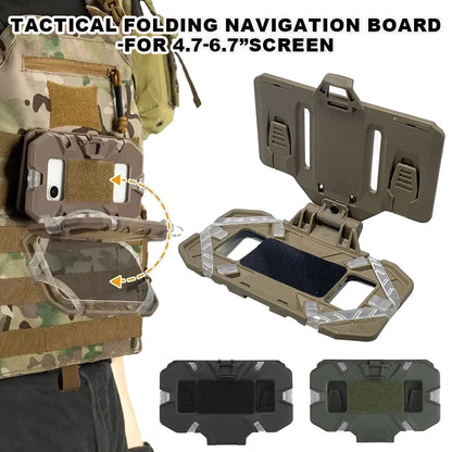 Tactical MOLLE Chest Multi-Function Panel | Navigation/Tactical Phone Case/Map/Storage | Outdoor Hunting Gear Accessory