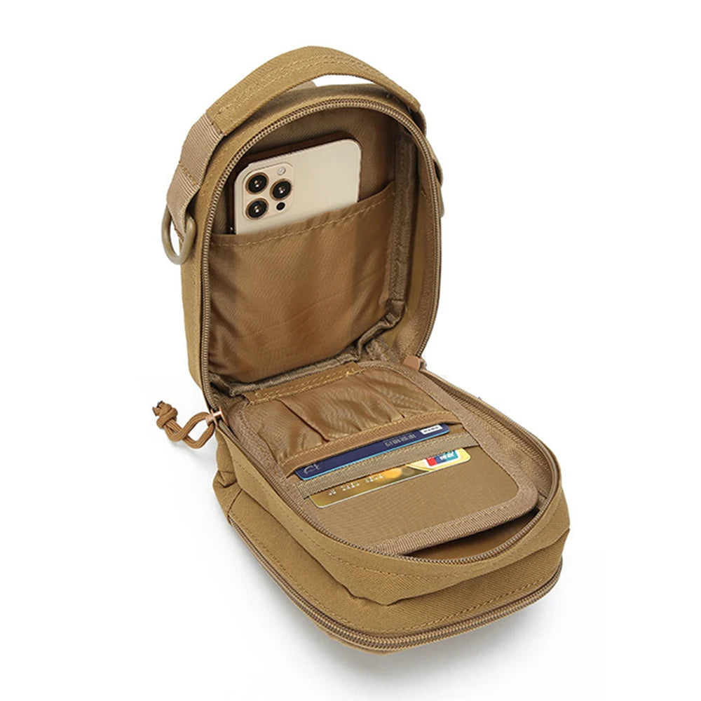 Tactical Molle Pouch Waist Belt Bag Messenger Bag Outdoor Shoulder Sling Bag EDC Tool Pack Phone Pouch Hunting Bag