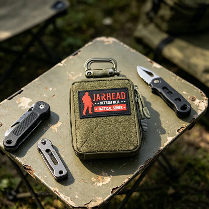 Mini Tactical Molle Utility Pouch Multi-Functional EDC Accessory Bag with Hook-and-Loop for Hunting and Camping
