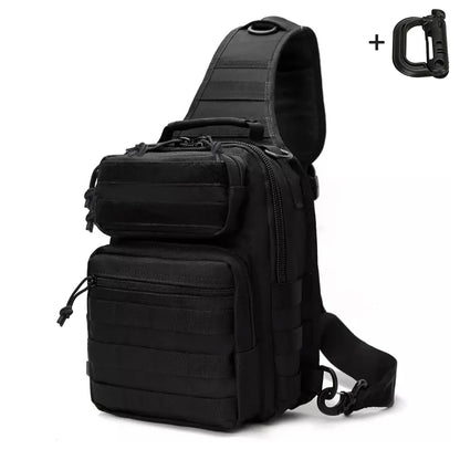 Multi pocket shoulder storage bag with large capacity and quick release buckle design, large sports chest bag