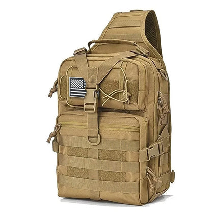 Large capacity chest bag, outdoor crossbody bag, wear-resistant Oxford cloth compression strap design, can be carried by hand