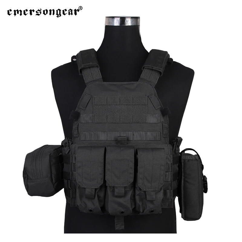 Emersongear For LBT6094 Style Plate Carrier W/3 Pouches Hunting Vest Protective Gear Body Guard Armor Hiking