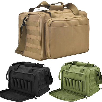 Gun Range Storage Bag Tactical Camping Molle Pouch Outdoor Sport Hunting Accessory Nylon Gun Case Bag Pistol Tool Shoulder Pack