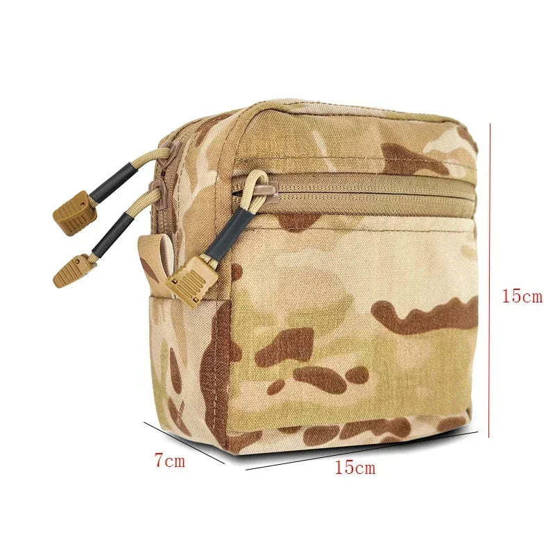 Airsoft GP Pouch Tactical EDC MOLLE Small Square Dump Pouch Hunting Multicam Sundry Storage Waist Bag Accessory