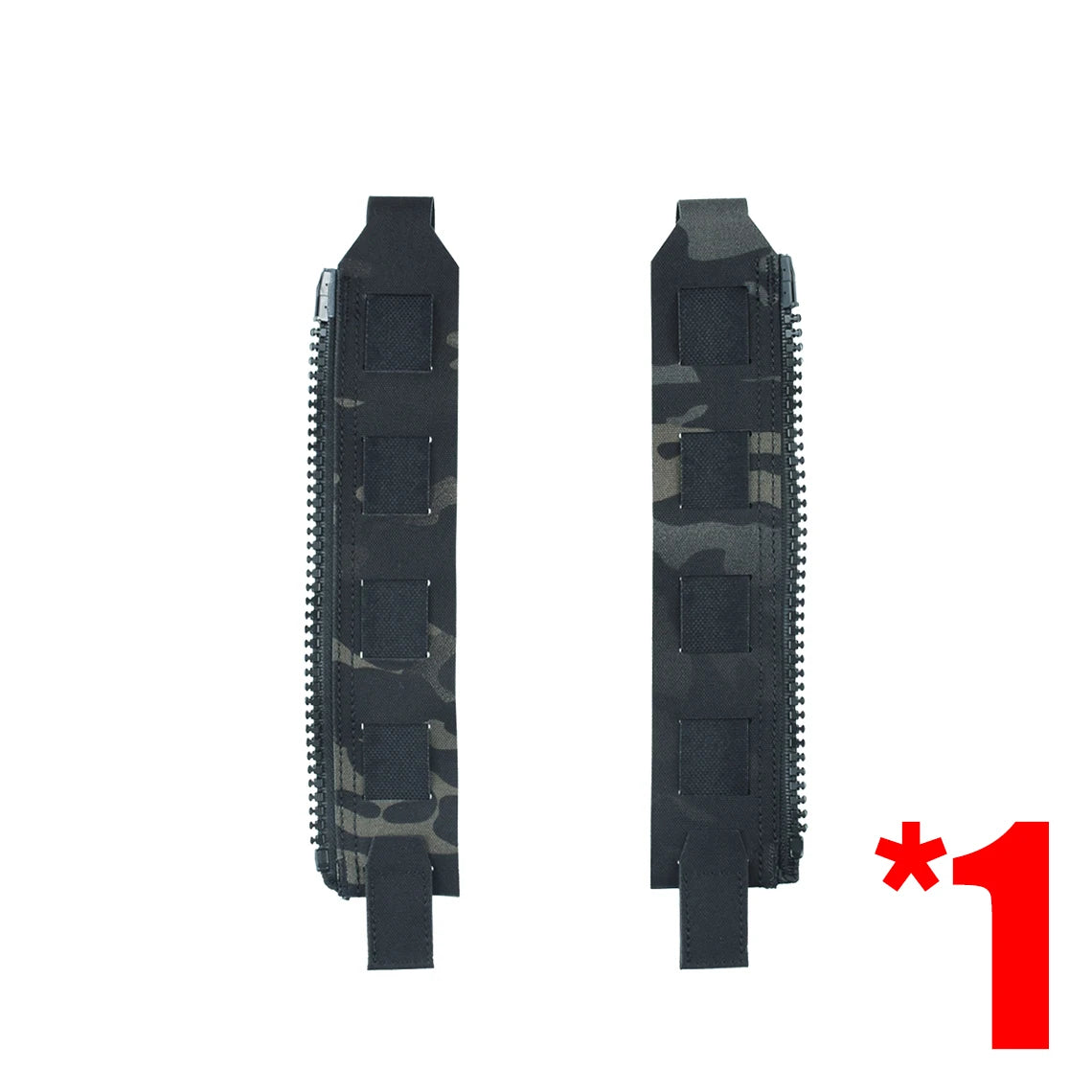 Tactical Back Panel Zipper MOLLE Adapter 500D Nylon Lightweight Versatile For Rear Pack Plate Carrier 3950 Tactical Gear 2PCS