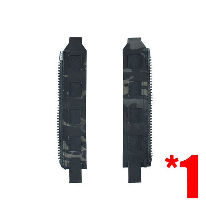Tactical Back Panel Zipper MOLLE Adapter 500D Nylon Lightweight Versatile For Rear Pack Plate Carrier 3950 Tactical Gear 2PCS
