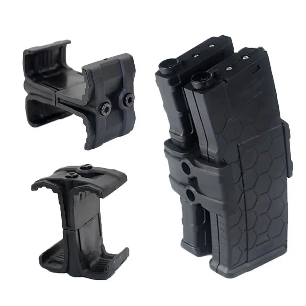 2026 Quick-Release Dual Magazine Coupler for Nerf, Telescopic 5.56 Nylon Clip Holder with Spring, Enhanced Loader Accessory