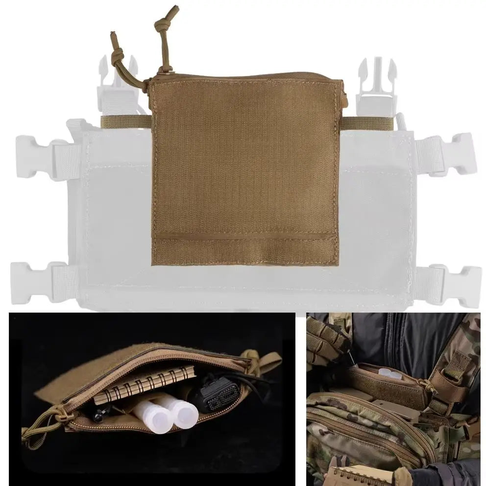 Small Tactical-Pouch Loop&Hook Waist Bag For Ferro SS HS Plate Carrier Hunting Vest Admin Pouch Airsoft Chest Rig Storage Pack