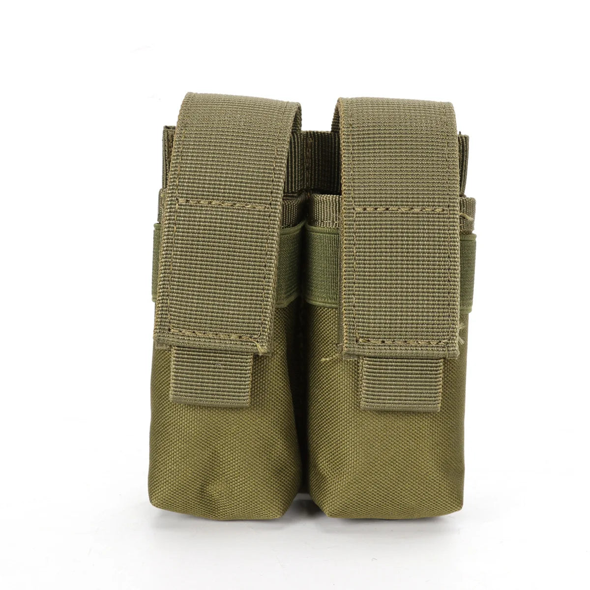 MOLLE Tactical Double Mag Pouch Portable Adjustable 9mm Magazine Holder for Hunting Shooting Vest Sports Outdoor