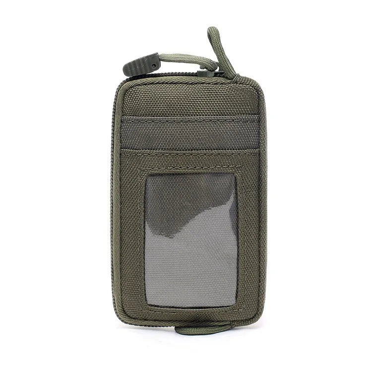 Tactical Waterproof Card Pack Outdoor EDC Pouch Key Purse Wallet Travel Kit Coin Purse With Card Slots Pack Zipper Waist Bag