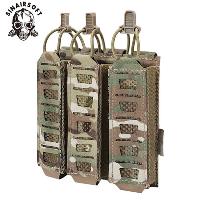 SINAIRSOFT Tactical MP5 MP7 Magazine Pouch With Elastic Retention Straps For Vest Chest Rig Accessories