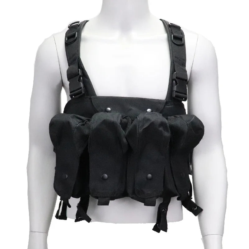 Men's Tactical Vest AK 600D Outdoor Hunting Gear Lightweight Protective Hunting Vest with Equipment Pouches for Men