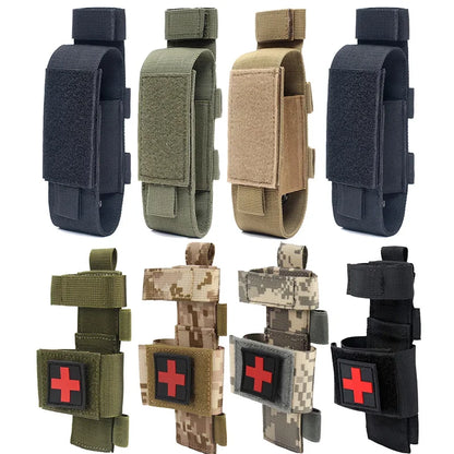 MOLLE Nylon Tourniquet Pouch Holder Flashlight Pouch Torch Holder Case Outdoor Hunting Knife Holster Medical Scissor Packs