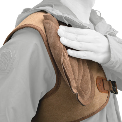 Handmade Leather Field Shield Shoulder Pad Archery Half Chest Protector Guard Shirt Pad Padded Protector Pad For Right Left